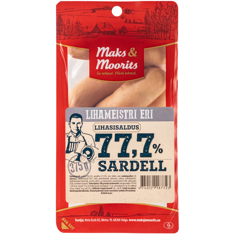 Sardell 77,7%, MAKS & MOORITS, 375 g