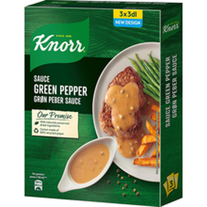 Knorr, rohelise pipra kastme koostisained, 3 × 22 g