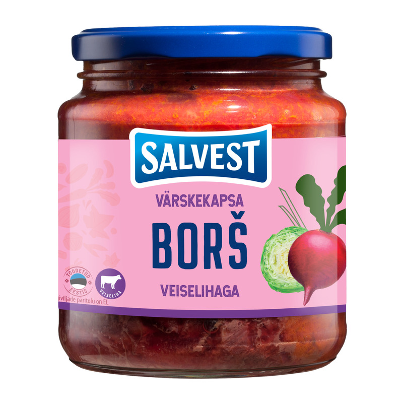 Värskekapsa borš veiselihaga, SALVEST, 530 g