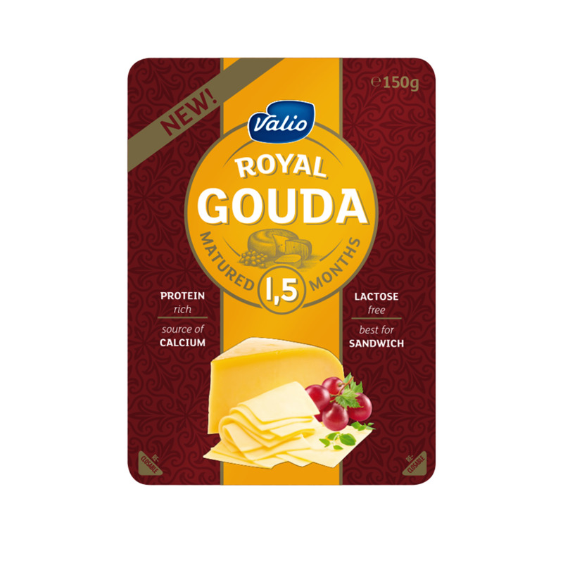 Viilujuust Royal Gouda Yellow, VALIO, 150 g