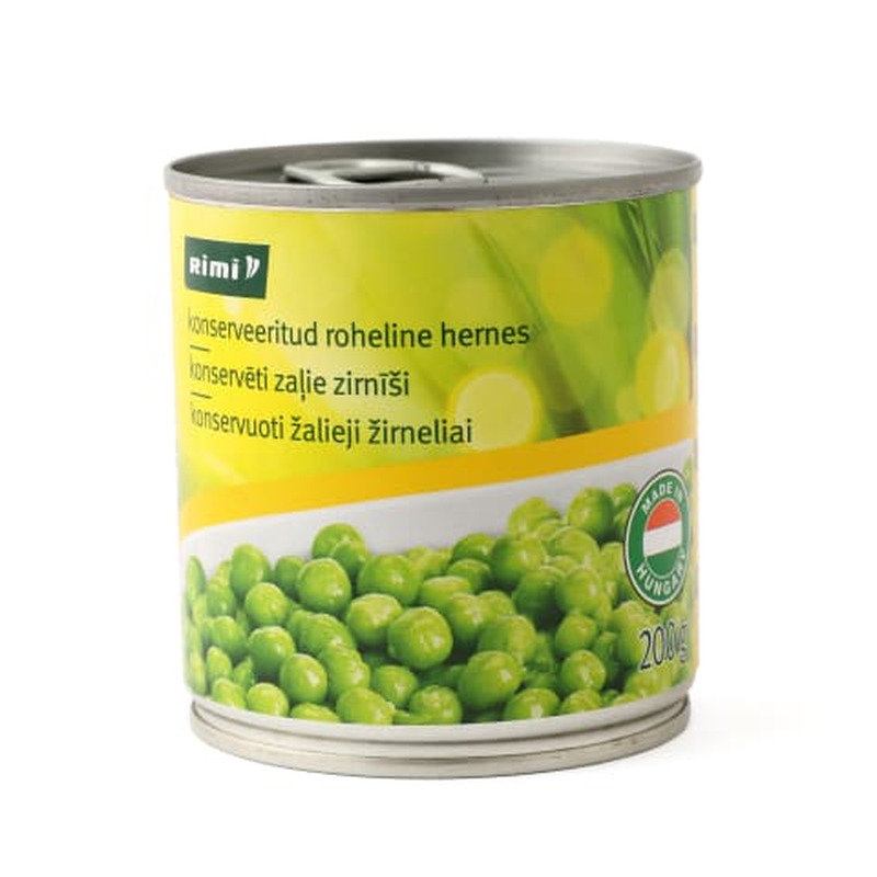 Konserveeritud roheline hernes Rimi 200g/140g