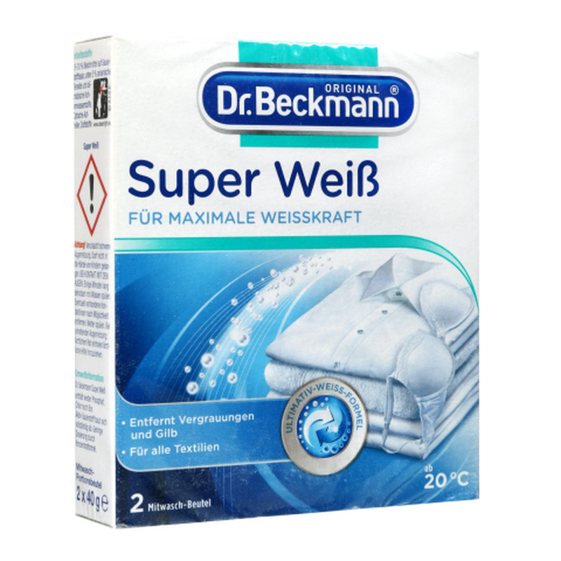 Dr.beckmann-pesuvalgendi super white 2x40g