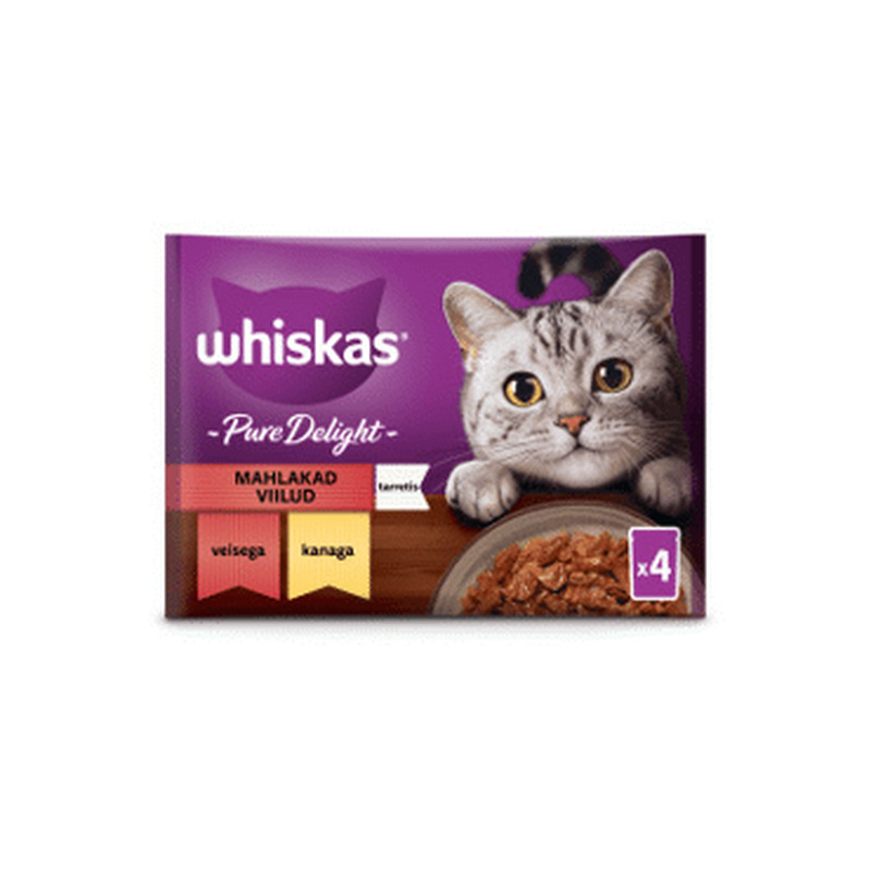 Kiisueine Valik tarret. WHISKAS 4x85g1a+