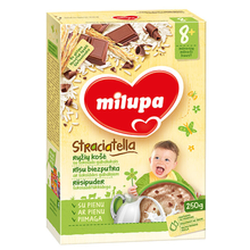 Stracciatella piimapuder šokolaadiükkidega 8K, MILUPA, 250 g