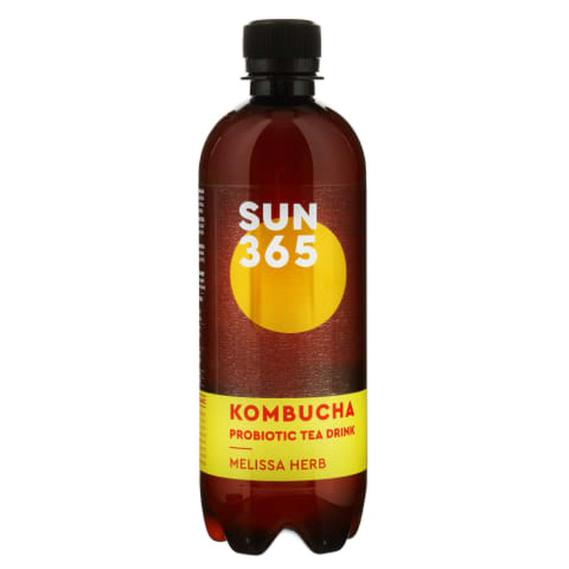 Naturaalselt karboniseeritud teejook Sun365 Kombucha Melissa Herb Öko 0,5l