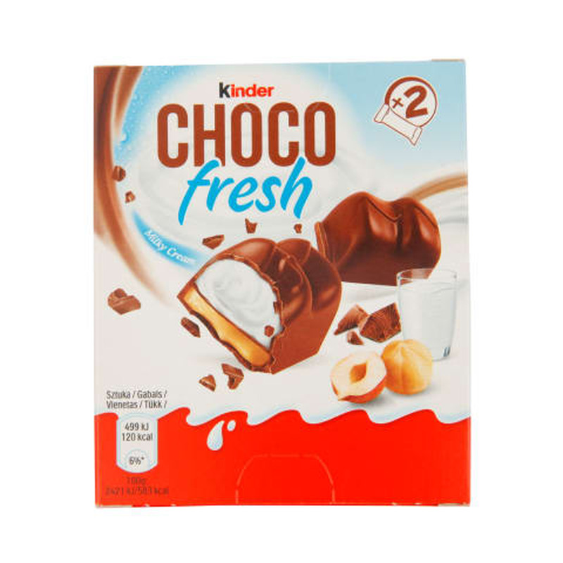 Batoon piima- ja sarapuupähklitäidisega Kinder Choco Fresh 41g