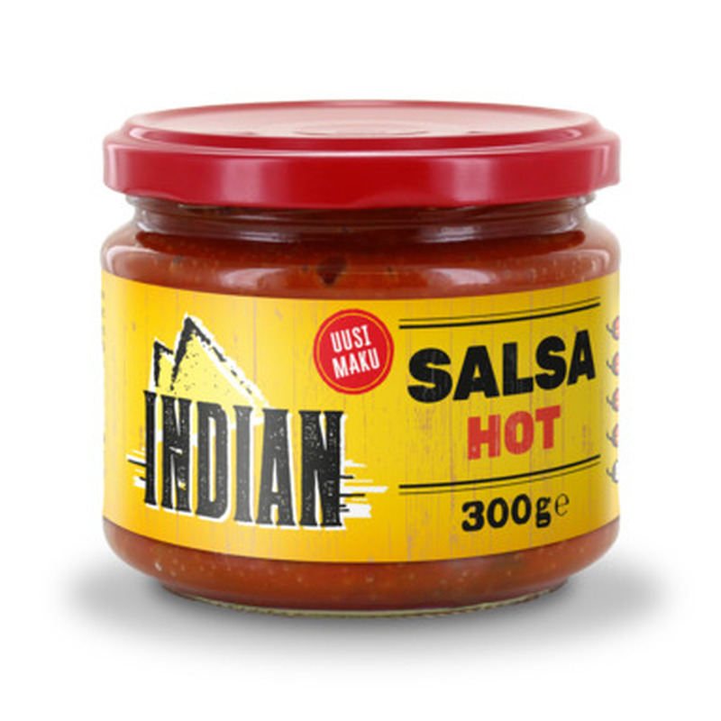 INDIAN Salsa kaste hot 260g/300g (klaas)