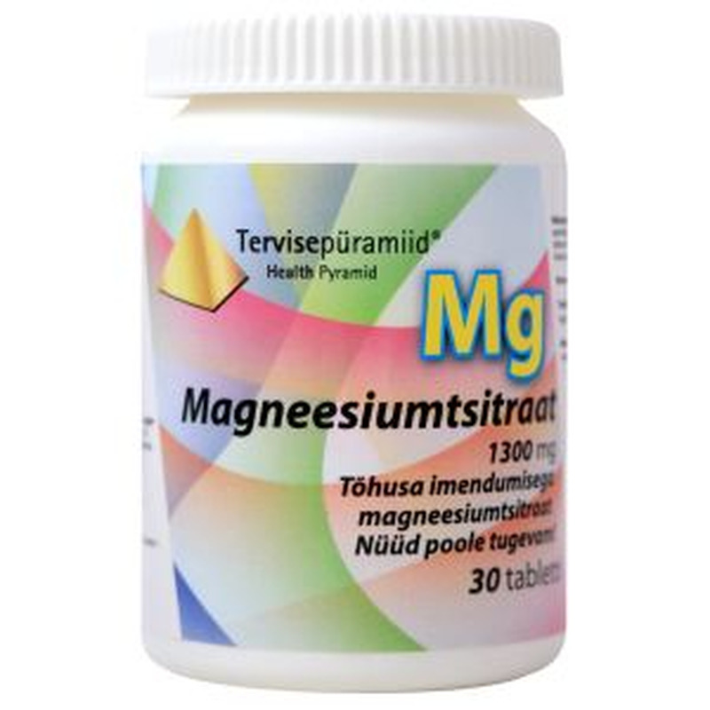 Magneesiumtsitraat 1300 mg tabletid N30, TERVISEPÜRAMIID, 42 g