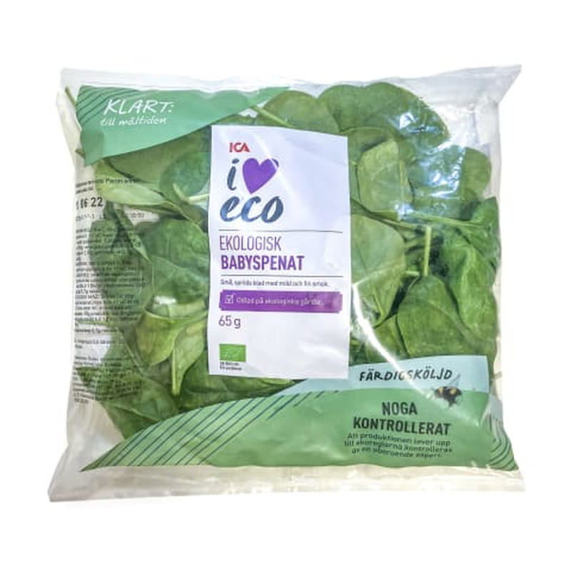 Mahe beebispinat 1kl, 65g I Love Eco