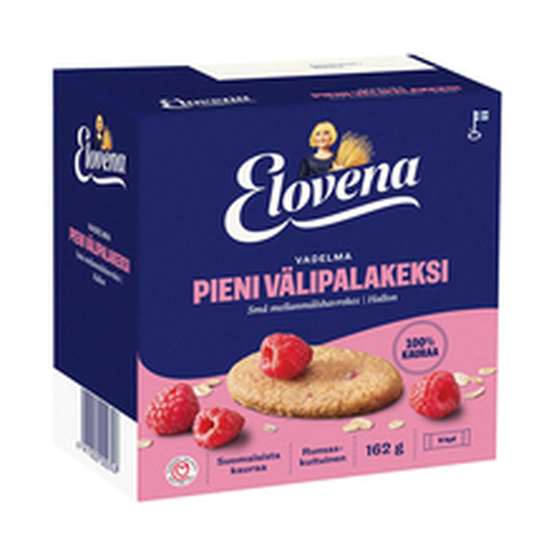 Elovena 9 x 18 g väike vaarikaküpsis 100% kaeraga