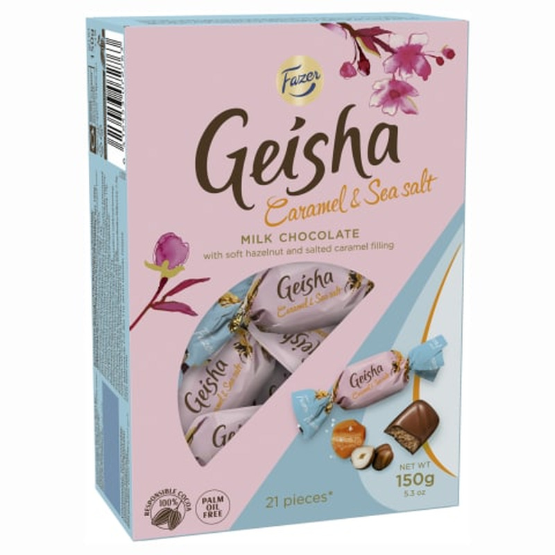 Piimašokolaadikommid karamelli ja meresoolaga Geisha 150g