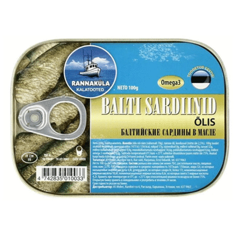 Sardiinid ōlis RANNAKÜLA 100g