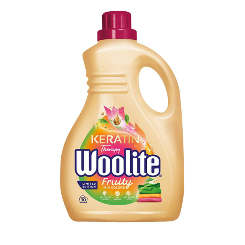 Pesuvahend värvilistele riietele Woolite Fruity keratiiniga 1,8l