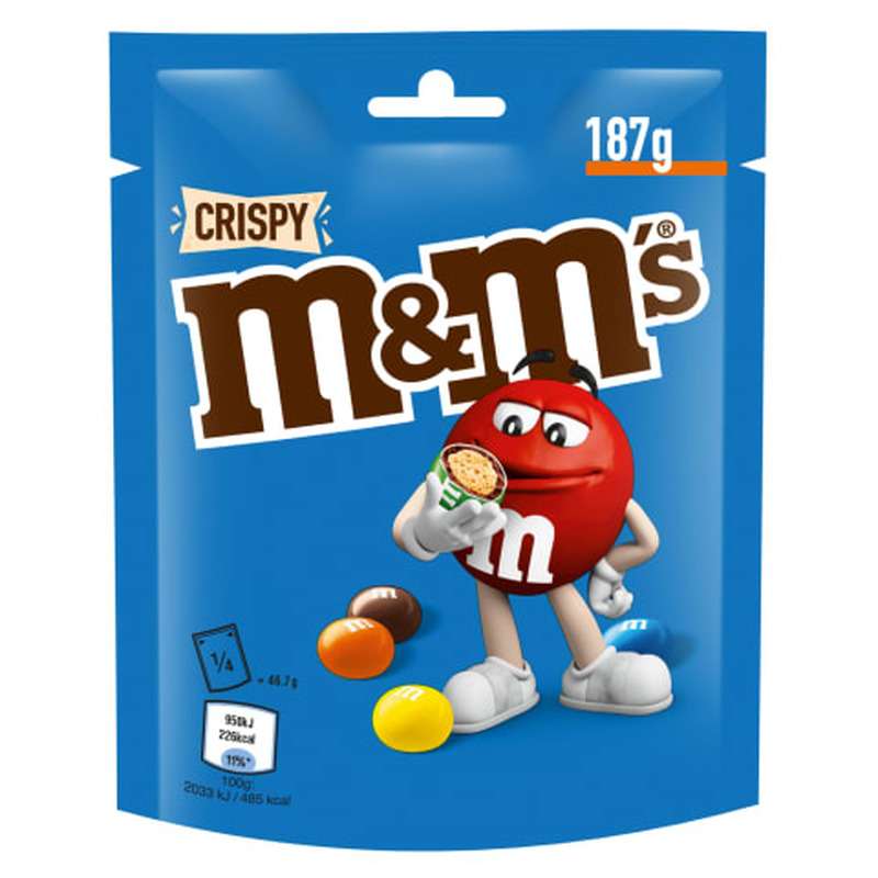 Dražeed krõbeda riisitäidisega M&M's 187g