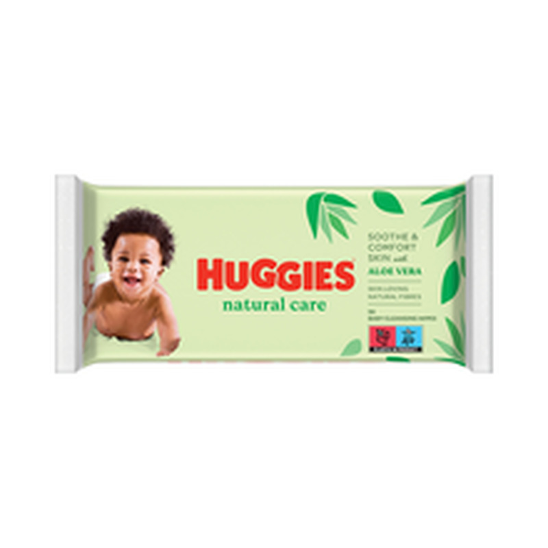 Niisked Salvrätikud Natural Care, HUGGIES, 56 tk