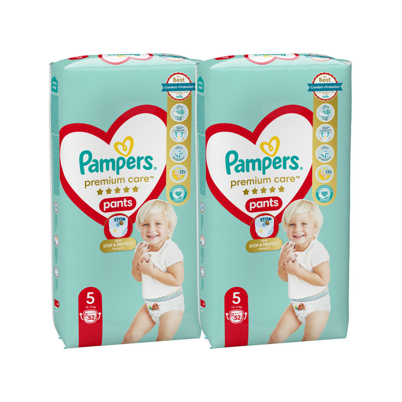 Pampers Premium Care Pants Mähkmed, Suurus 5, 104 Mähet, 12-17kg