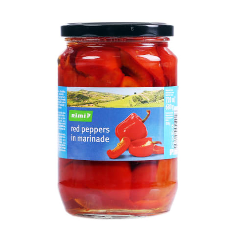 Paprika punane marinaadis Rimi 680g/350g