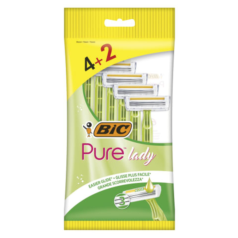 Ühekordsed raseerijad Bic Pure3 lady 4+2tk