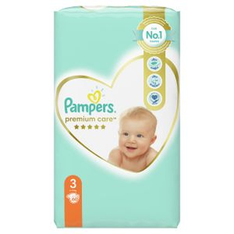 Tavamähkmed Premium Care Midi 3, PAMPERS, 6-10 kg/60 tk