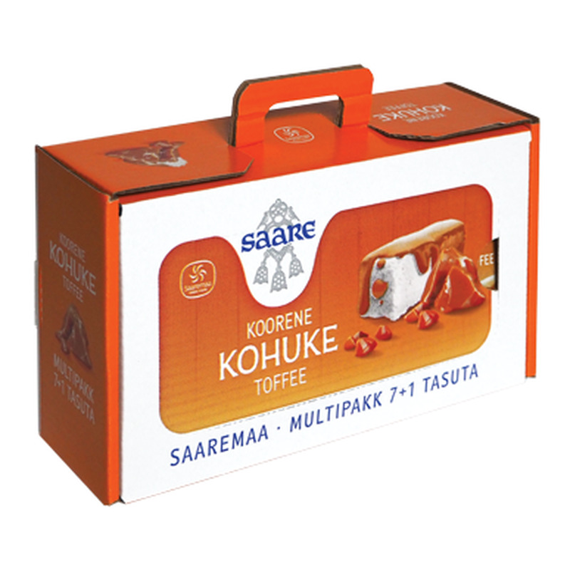 Kohuke toffe multipakk 7 + 1 8 x 40 g, SAARE, 320 g