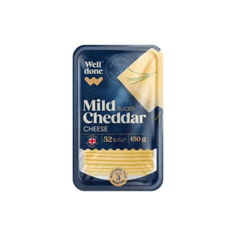 Juust Cheddar WELL DONE Mild viil., 150g