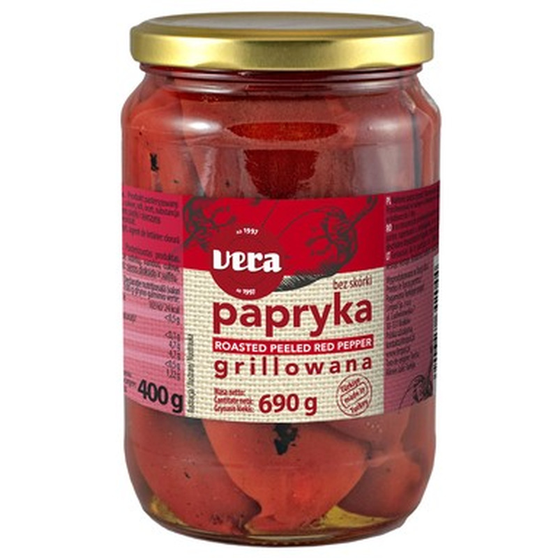 VERA Grillitud punane paprika 690g