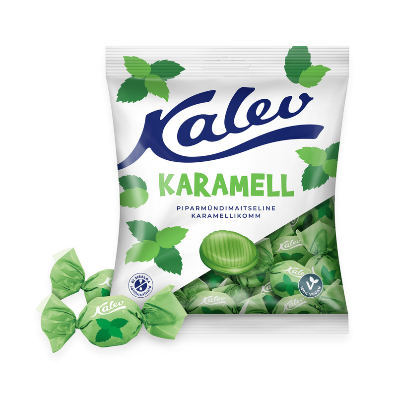 Piparmündimaitseline karamell, KALEV, 120 g