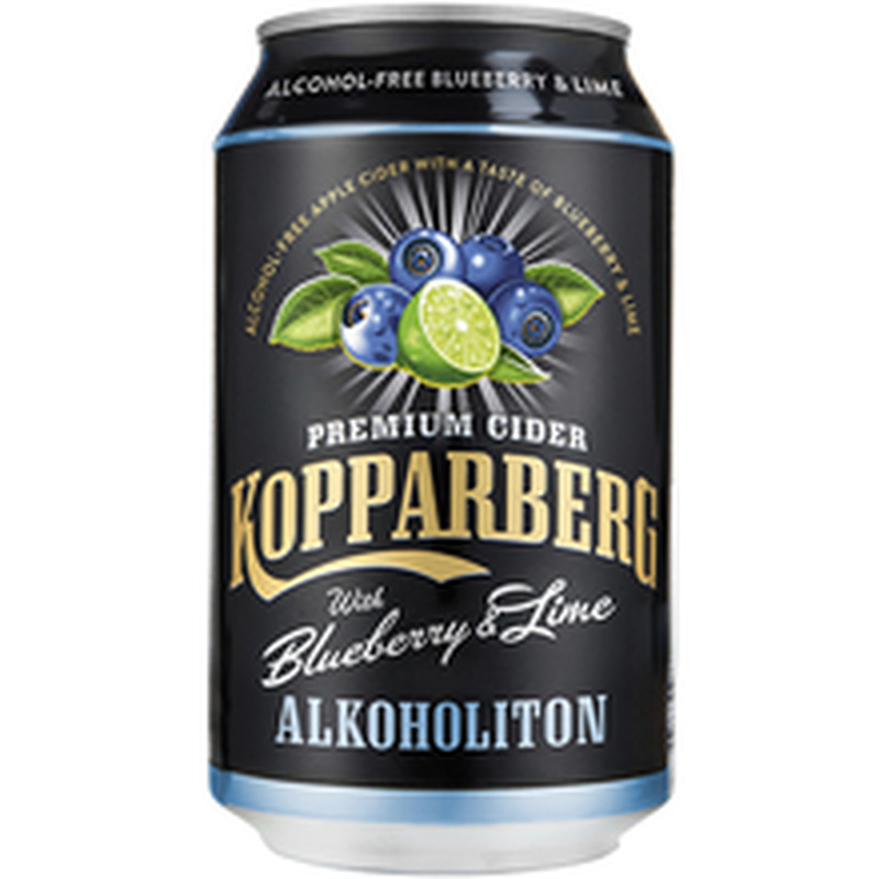 Kopparberg mustika-laimi alkoholivaba siider 330ml