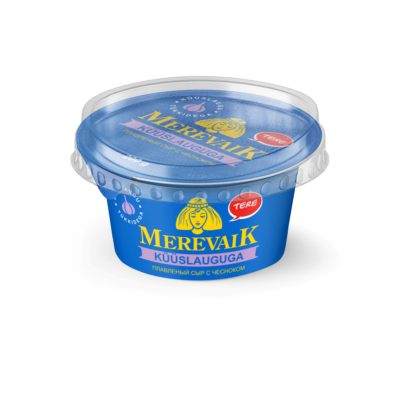 Sulatatud juust küüslauguga, MEREVAIK, 200 g