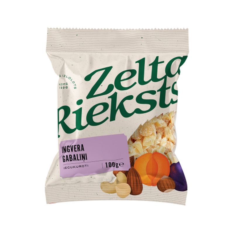 Ingveritükid suhkrustatud Zelta Rieksts 100g