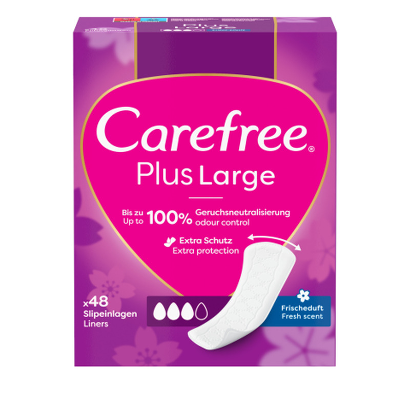 Hügieenisidemed Carefree Plus Large Fresh 48tk