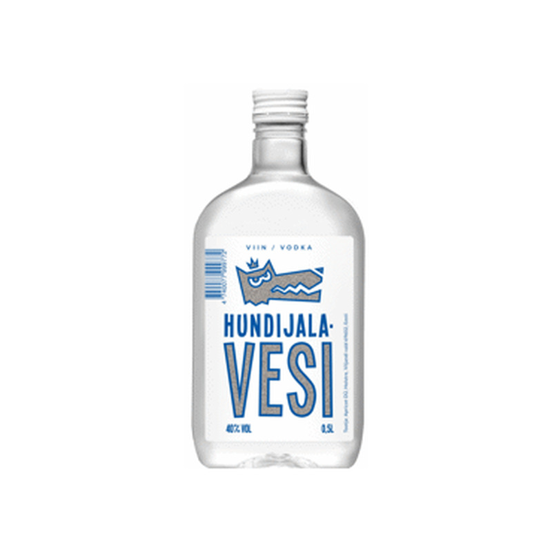 Viin VODKA HUNDIJALA VESI 40% 0.5l