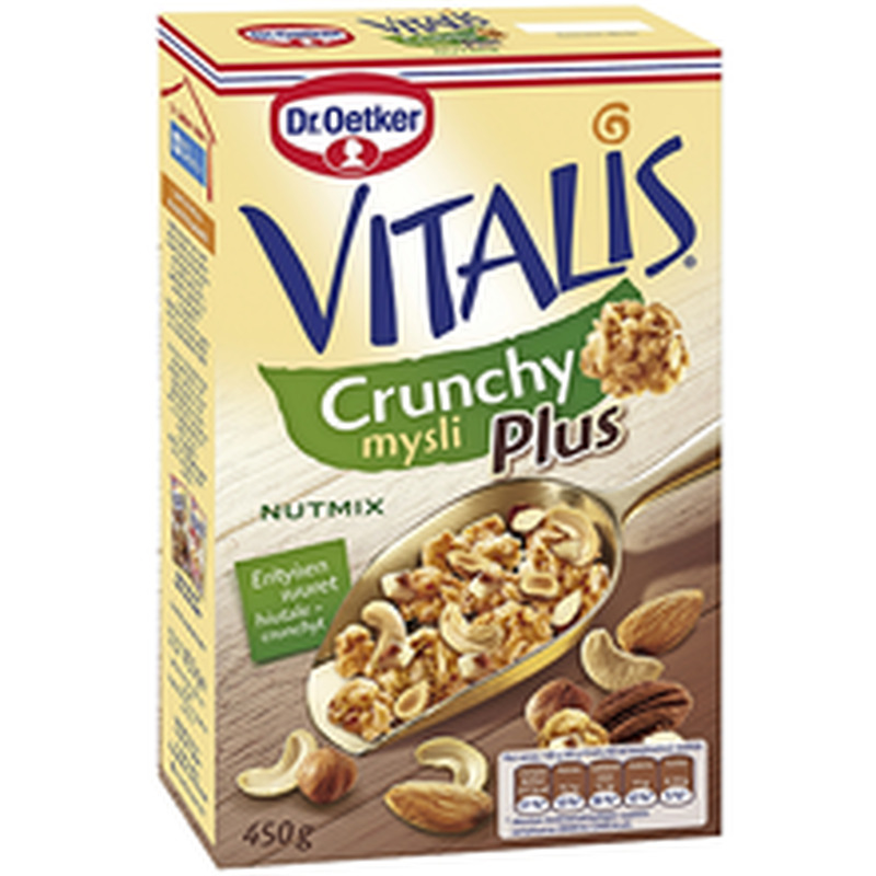 Crunchy Plus pähkliseguga müsli 450 g