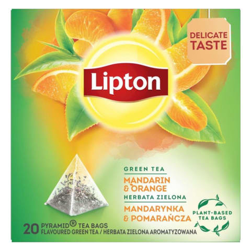 Tee roheline mandariin&apelsin Lipton 20pk