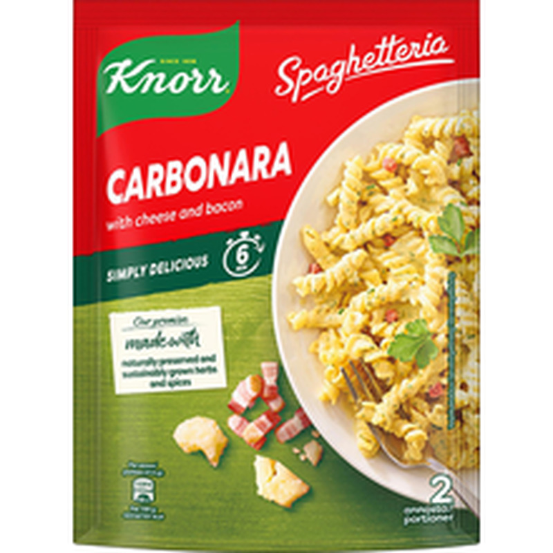 Knorr Spaghetteria Carbonara pastaroog peekoniga, 160 g