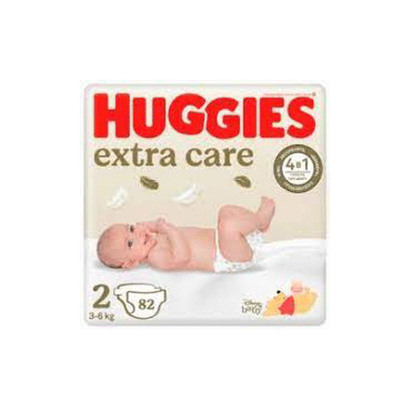 Mähkmed HUGGIES Extra Care 2 3-6kg 82tk