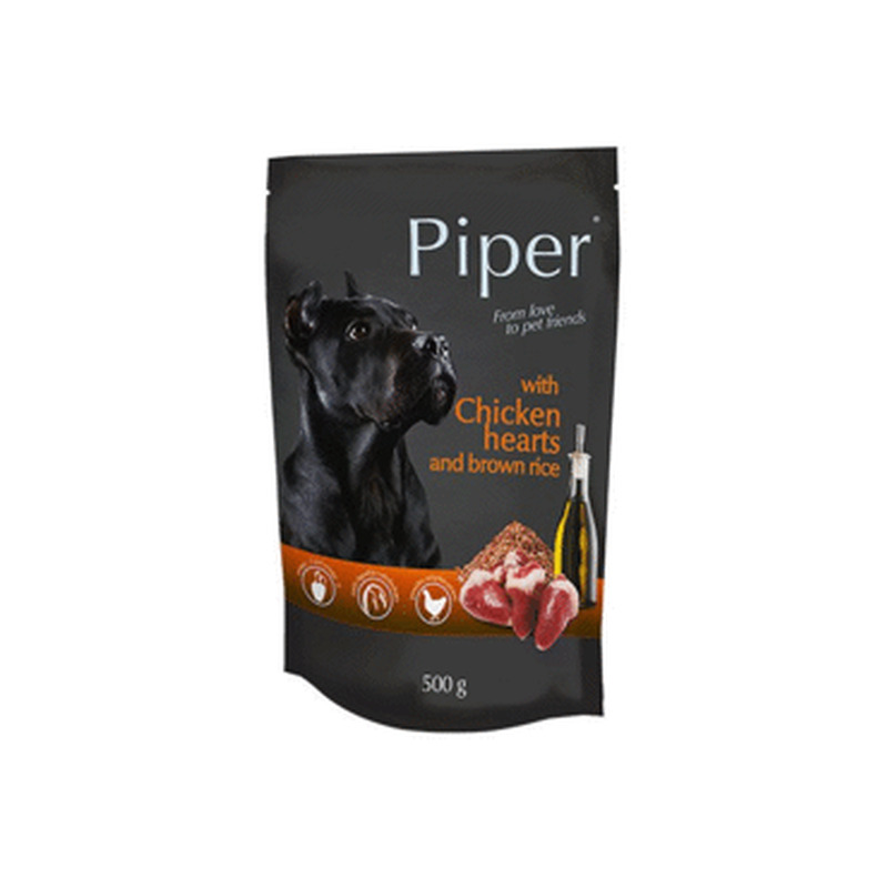 Koera märgtoit PIPER kanasüda&riis 500g