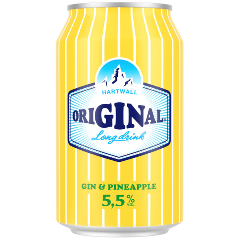 Muu alkohoolne jook Hartwall Original Long Drink Pineapple 5,5%vol 0,33l prk