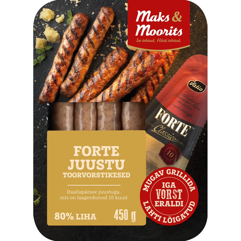 Toorvorstikesed Forte juustuga, MAKS & MOORITS, 450 g