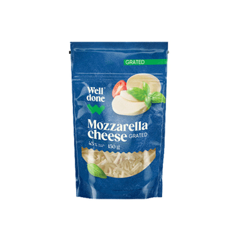 Juust Mozzarella WELL DONE 45% riiv.150g