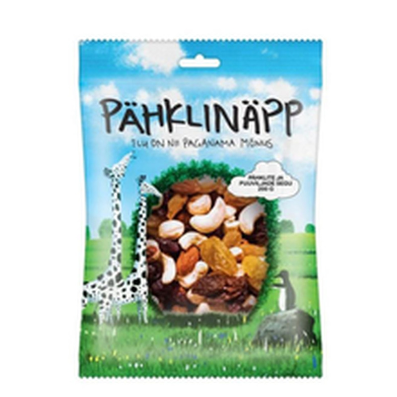 Pähklite ja puuviljade segu, PÄHKLINÄPP, 200 g