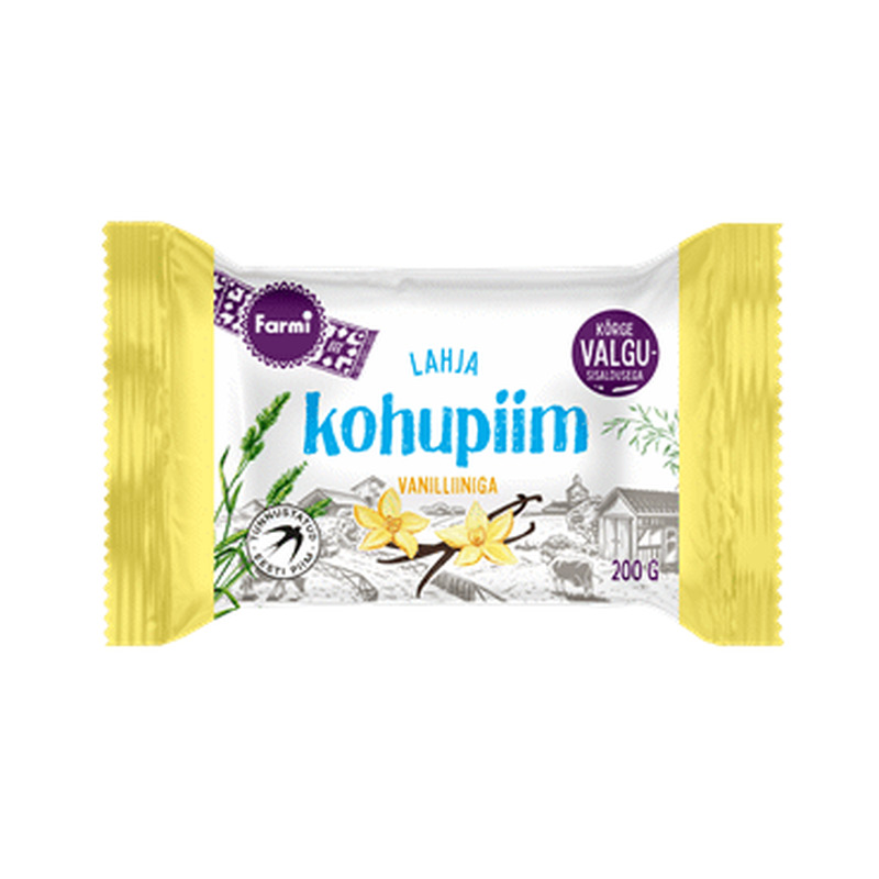 Kohupiim lahja vaniliiniga, FARMI, 200 g