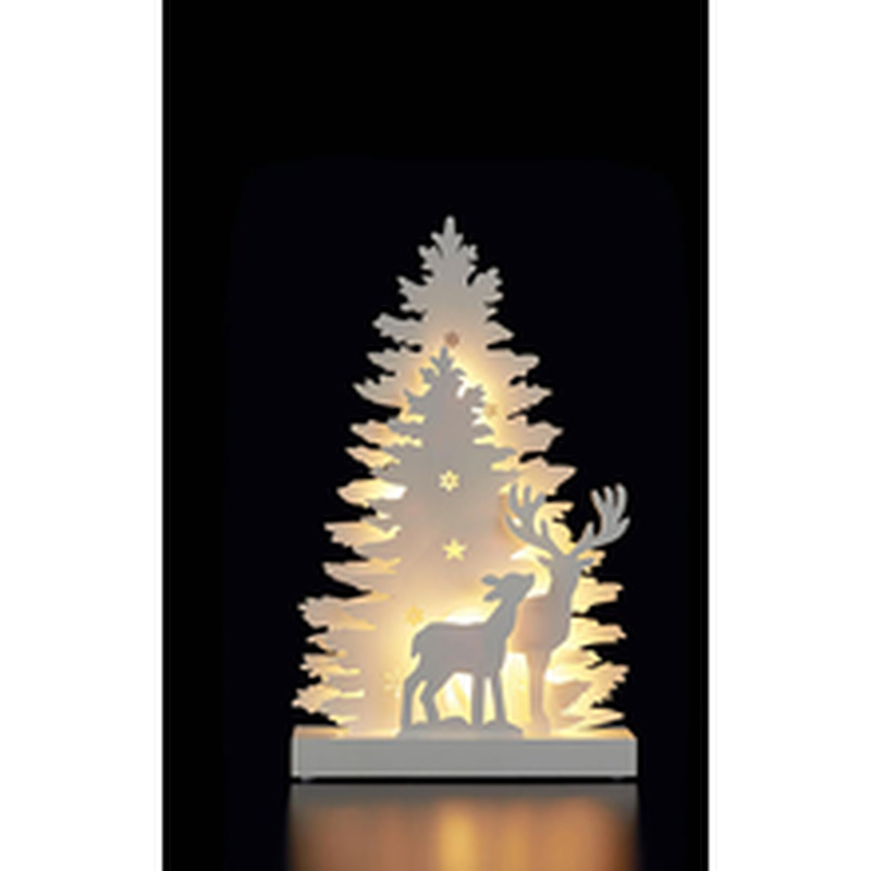 LED-siluett Winter Forest 35cm 10LED 2xAA(ei sisaldu)