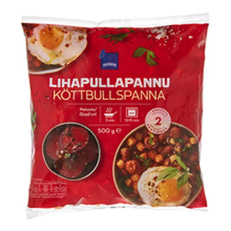 Kartulipanniroog lihapallidega, 500 g