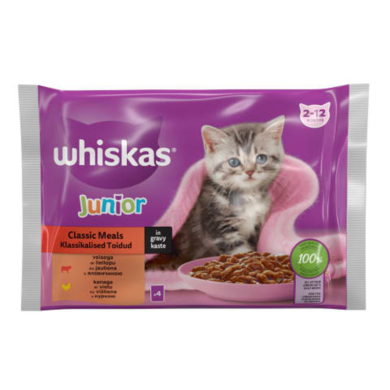 Kiisueine Whiskas Classic Junior 4x85g