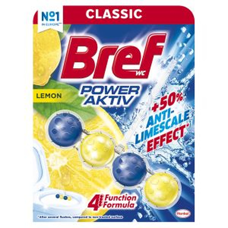 Bref Power Aktiv Lemon WC värskendaja 50g