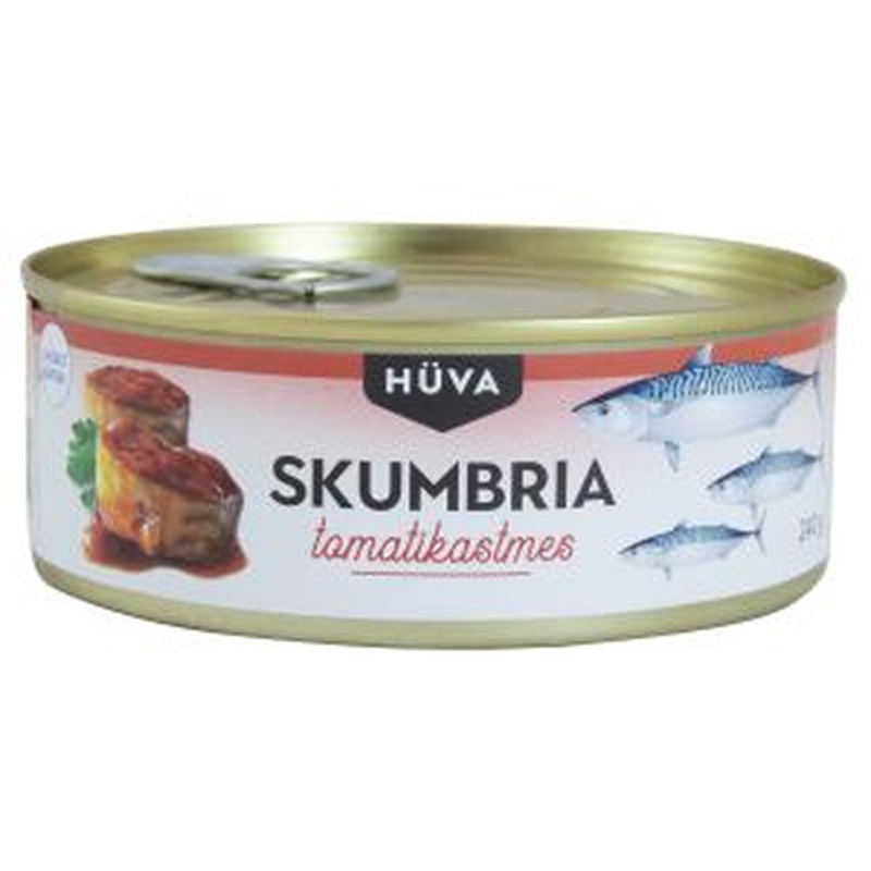 Hüva Skumbria tomatikastmes 240g