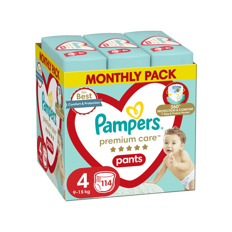 Pampers Premium Care Pants Püksmähkmed, Suurus 4, 114 Mähet, 9-15kg