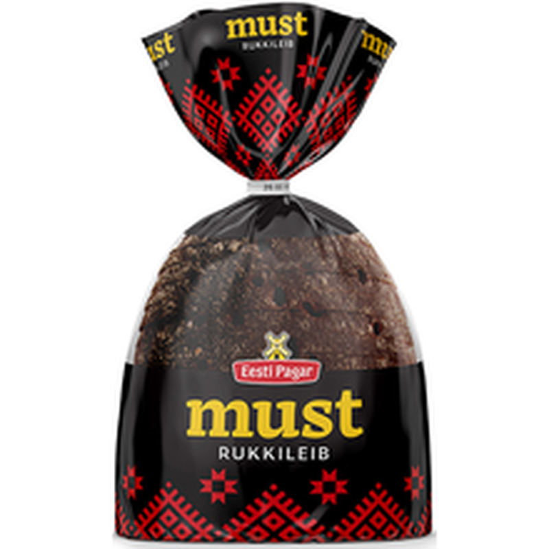 Must rukkileib, 390 g