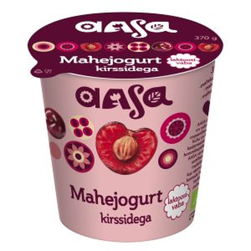 Aasa Mahejogurt kirssidega 370g laktoosivaba